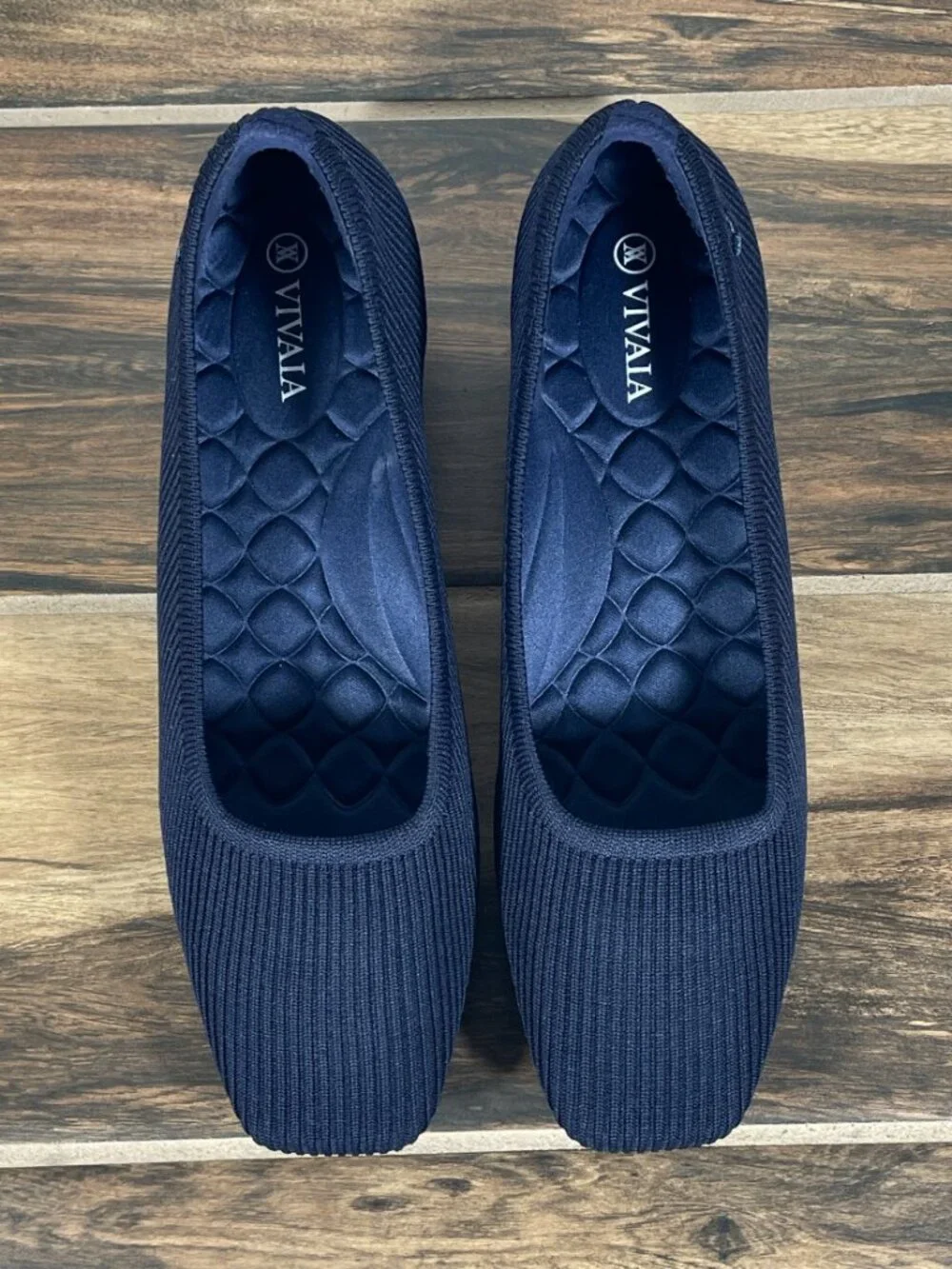 Vivaia Melody Pro Shoes Womens Size EU 40 Blue Square Toe Slip On Pumps Heels